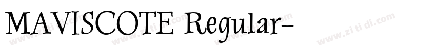 MAVISCOTE Regular字体转换